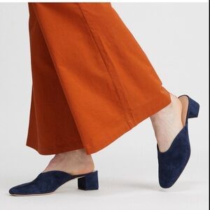 Loeffler Randall Deep Blue Suede Mules